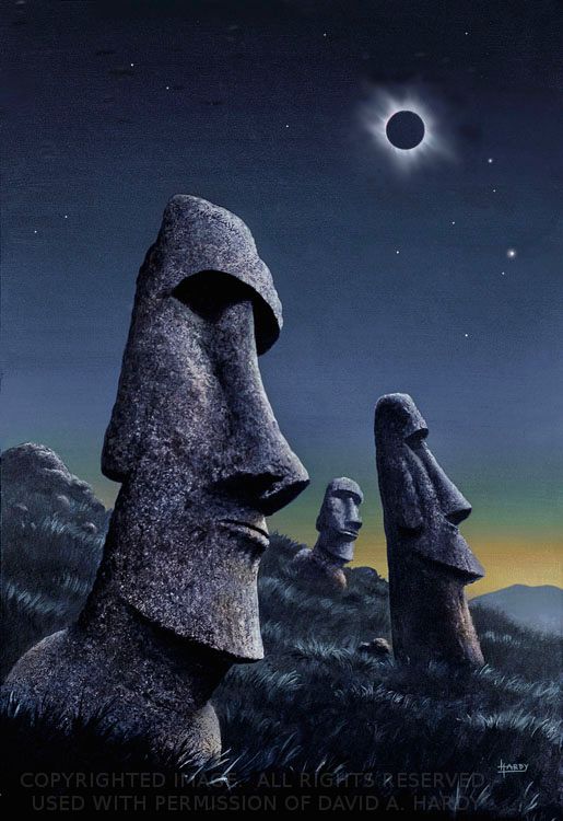 SUPER TOTAL ECLIPSE OF THE SUN EASTER ISLAND